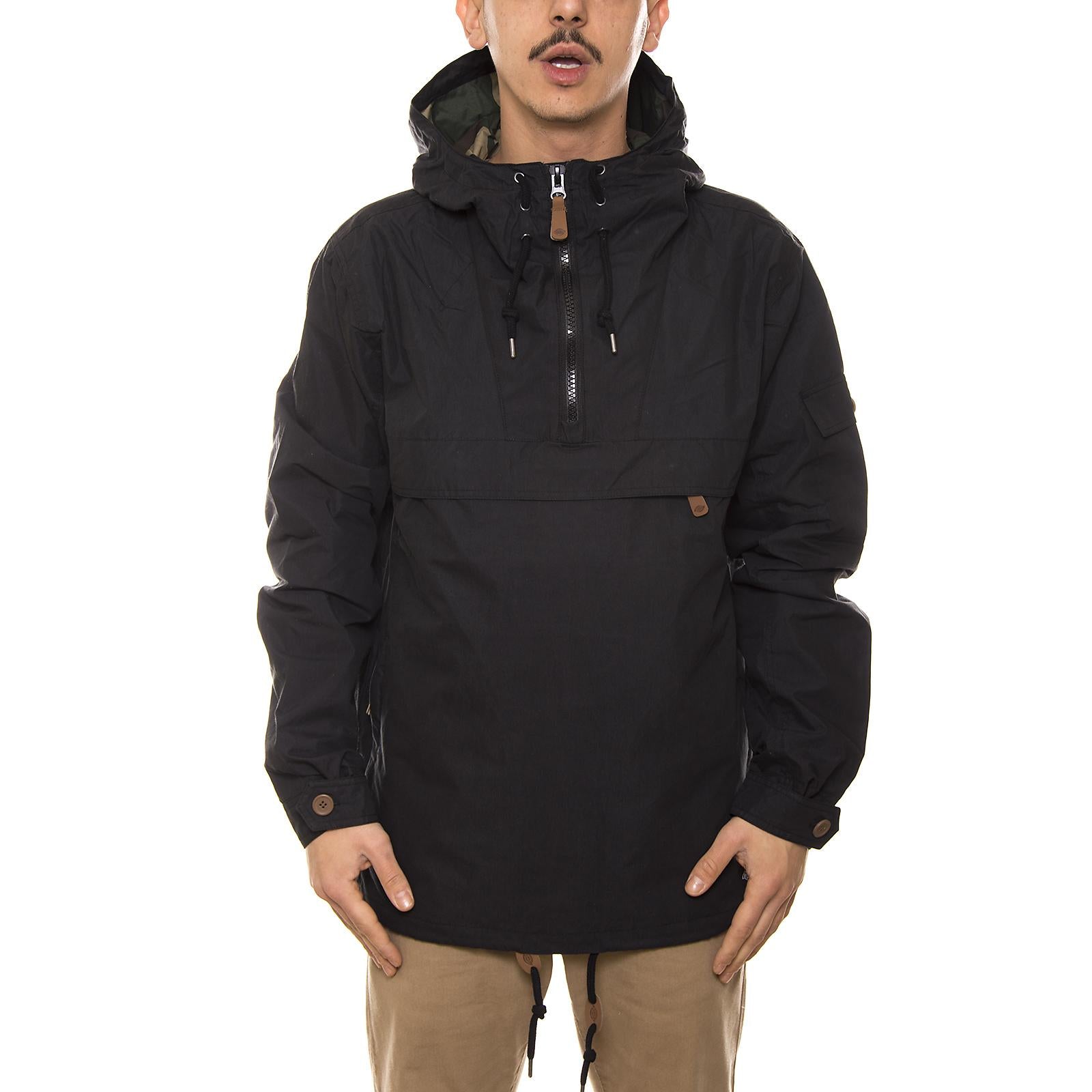 POLLARD ZIP PULLOVER JACKET BLACK 07-200265-BK  DICKIES 