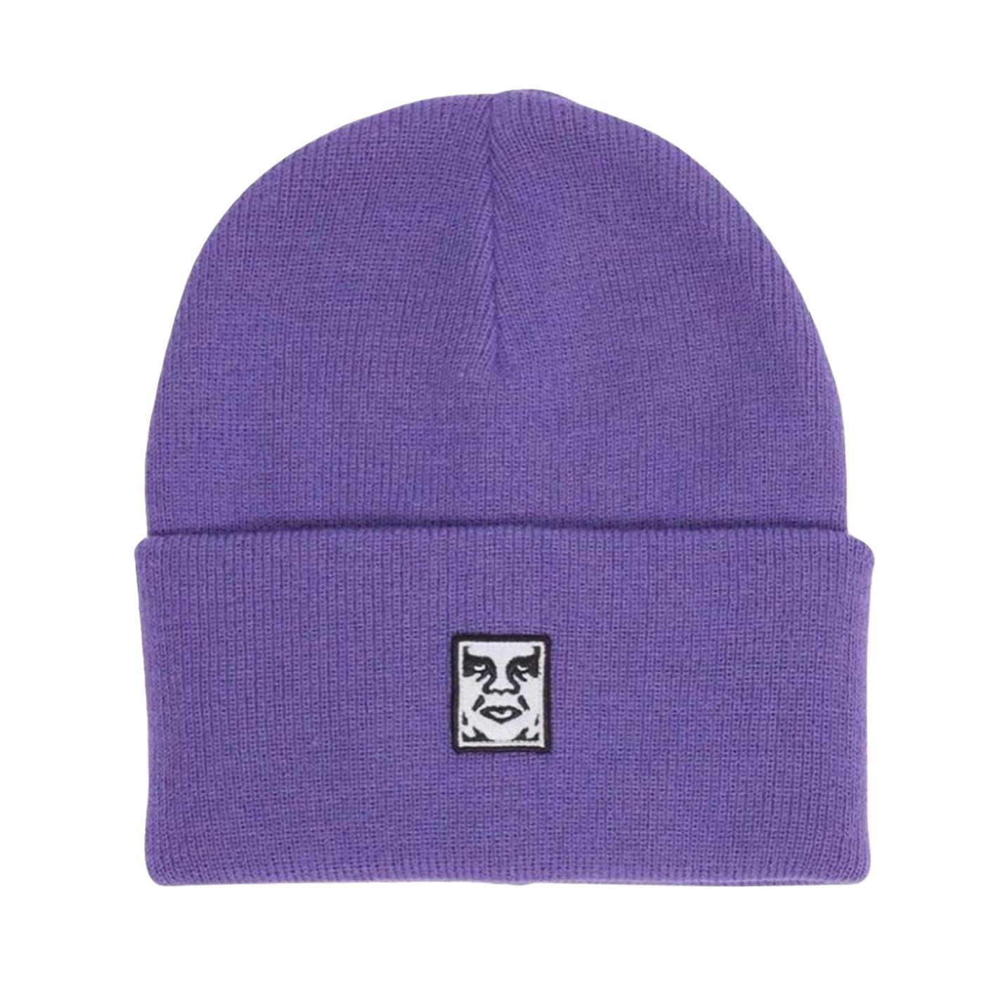 Icon Patch Cuff Beanie Beetroot Digital Violet - Cappellino in Maglia Rasata Viola 100030198 PAS OBEY 