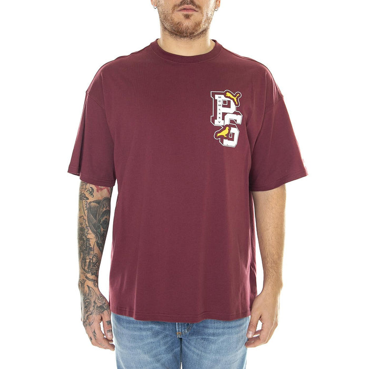 PUMA x STAPLE Graphic Tee Red - Maglietta Girocollo Uomo Bordeaux 622201-22  PUMA 
