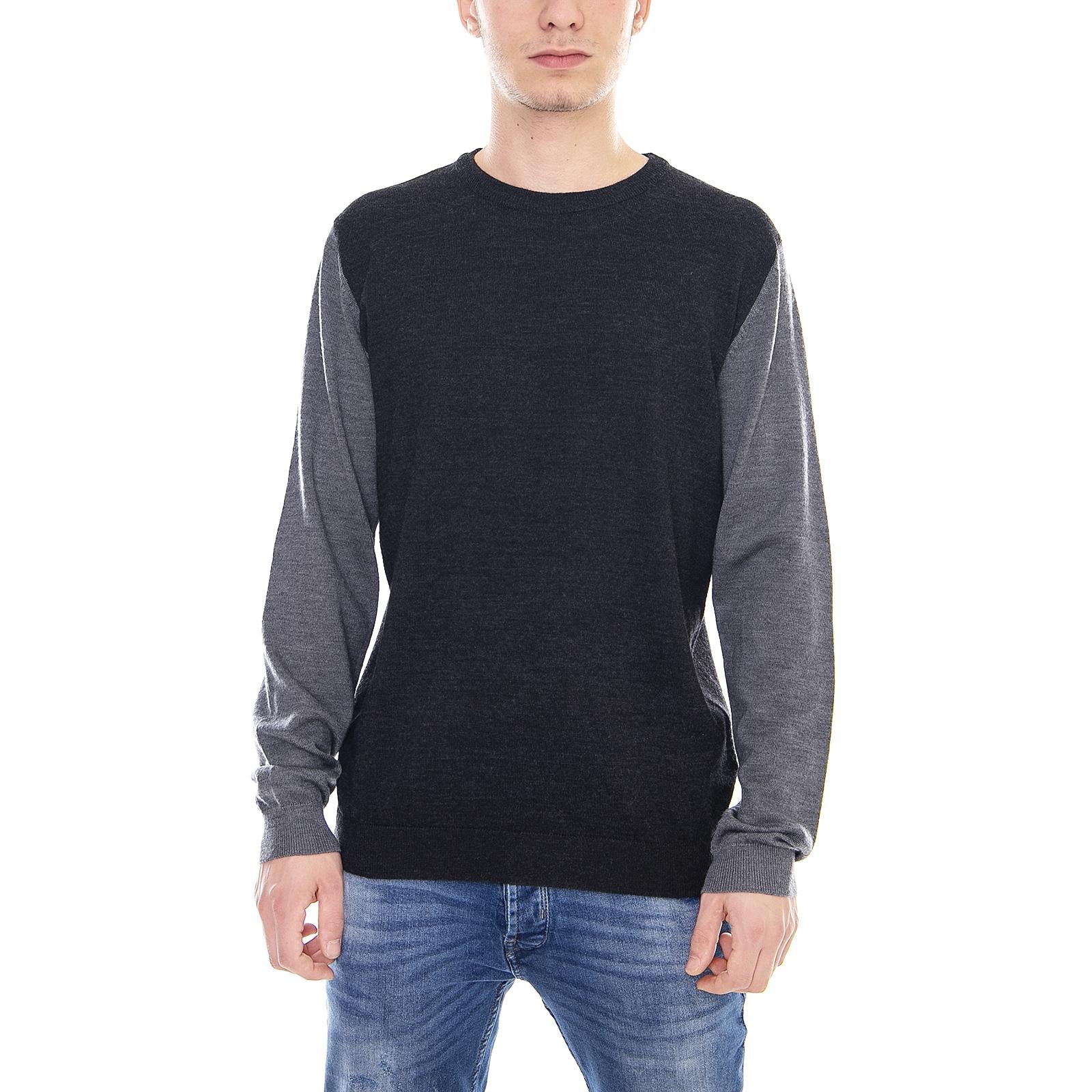 NELAS KNIT CREW NECK EXP Dark Grey Melange 22009514-GRIGIO  ONLY & SONS 