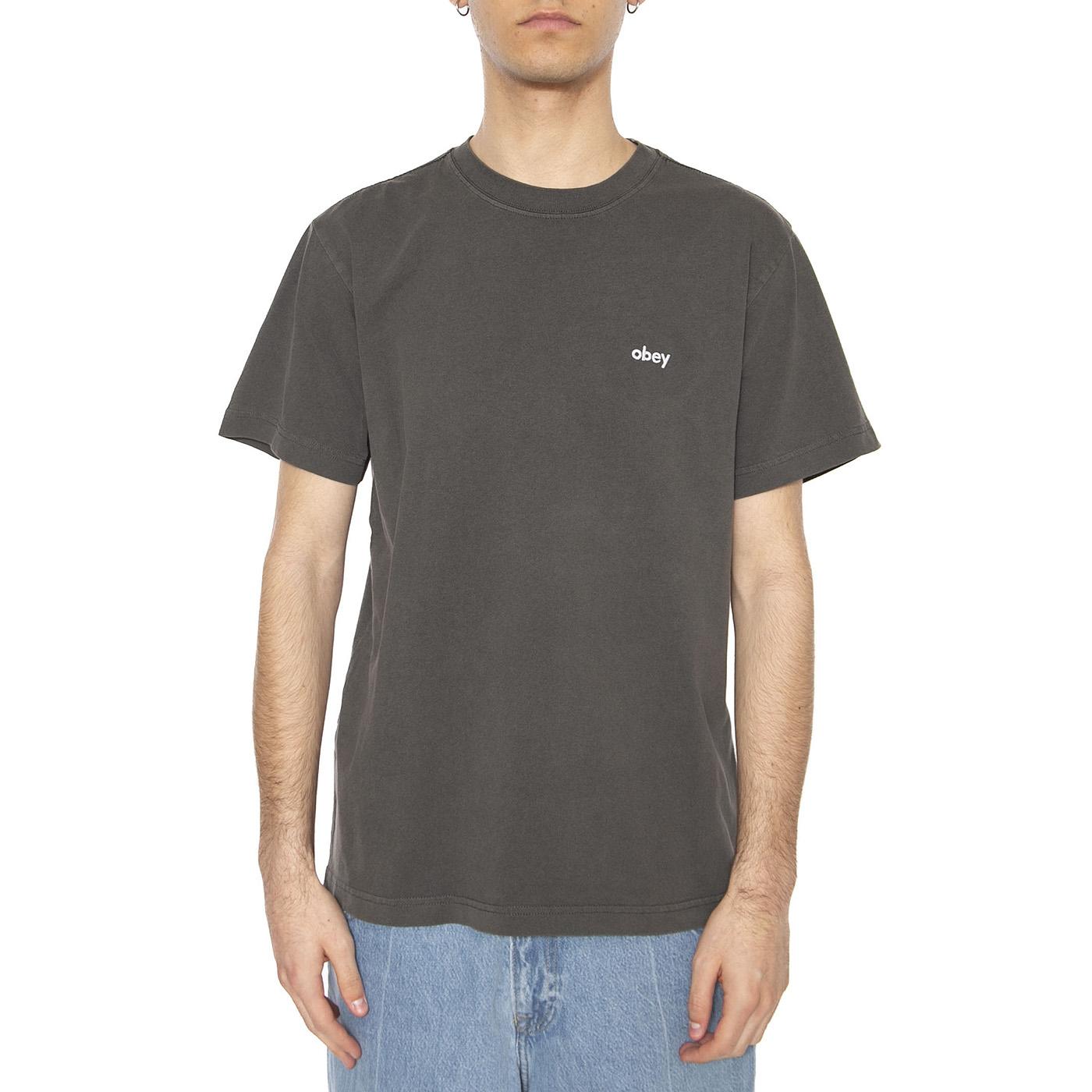 Lowercase Pigment Tee SS Digital Black - Maglietta Girocollo Uomo Nera 131080353-DIB  OBEY 