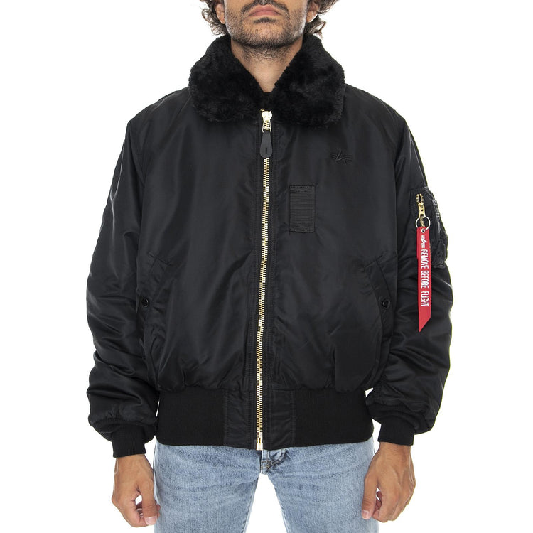 B 15 Bomber Jacket - Giacca Invernale Uomo Nera 100107-03  ALPHA INDUSTRIES 