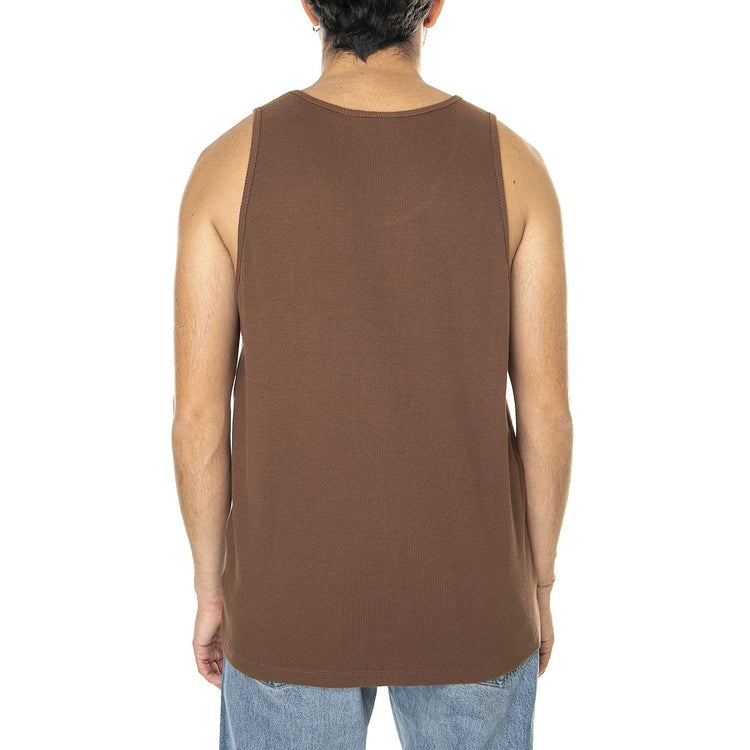 M' Bubble Tank Slit Brown - Canotta Uomo Marrone 134050054-SIL  OBEY 