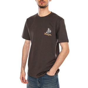 EMBROIDERY TEE WREN BROWN - Maglietta Girocollo Uomo Marrone 112377991 BRN WRANGLER 