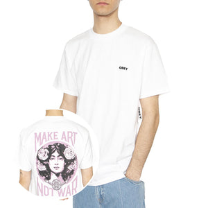 Obey Make Art Not War Tee White - Maglietta Girocollo Uomo Bianca 165264062-WHT  OBEY 