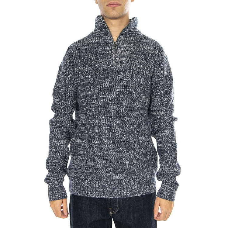 Half Zip Knit Mood Indigo - Maglione Uomo Blu 112355674-BLUE  LEE 