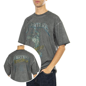 Justice T-Shirt Washed Black - Maglietta Girocollo Uomo Grigia VER-T246-WSDBLK  VERTERE BERLIN 