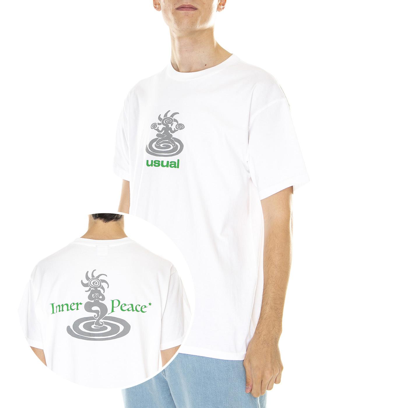 M' Inner T-Shirt White - Maglietta Girocollo Uomo Bianca S23TINNER-WHT  USUAL 