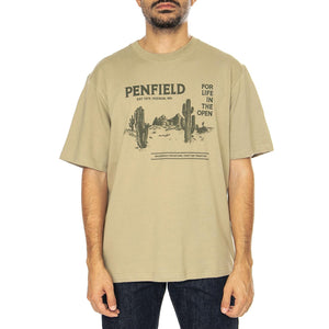 Reverence Print T-Shirt Slate Green - Maglietta Girocollo Uomo Verde PFD0492-K67  PENFIELD 