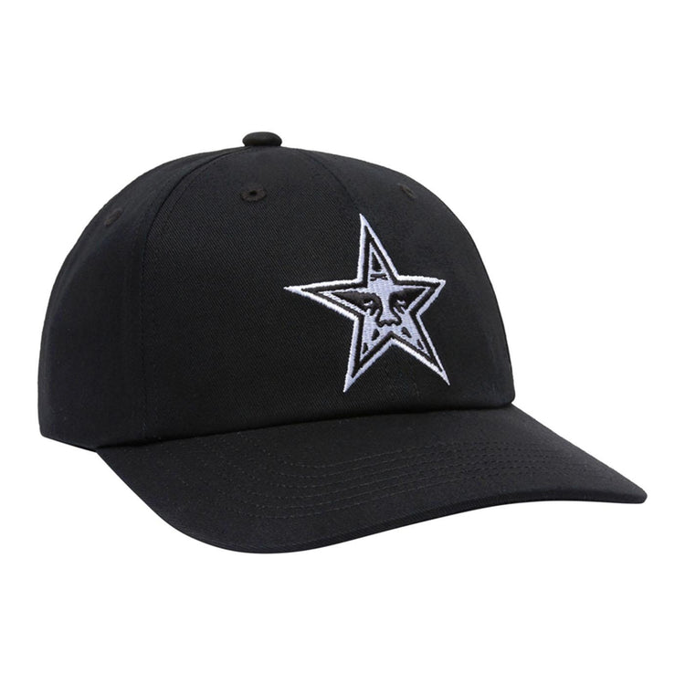 Obey Star 6 Panel Velcro Back - Cappellino con Visiera Nero 100580383-BLK  OBEY 