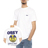 Obey Erase All Thought Tee -- Camiseta Cuello Redondo Hombre Blanco Hombre OBEY