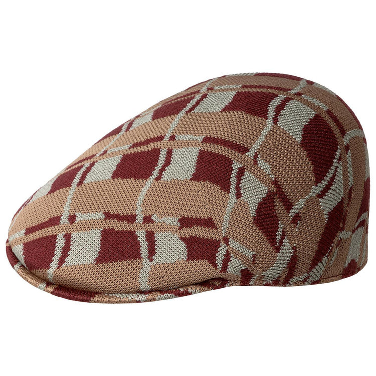 Wavy Pane 507 Cranberry / Oil Green - Cappello a Coppola Multicolore K3651-CO601  KANGOL 