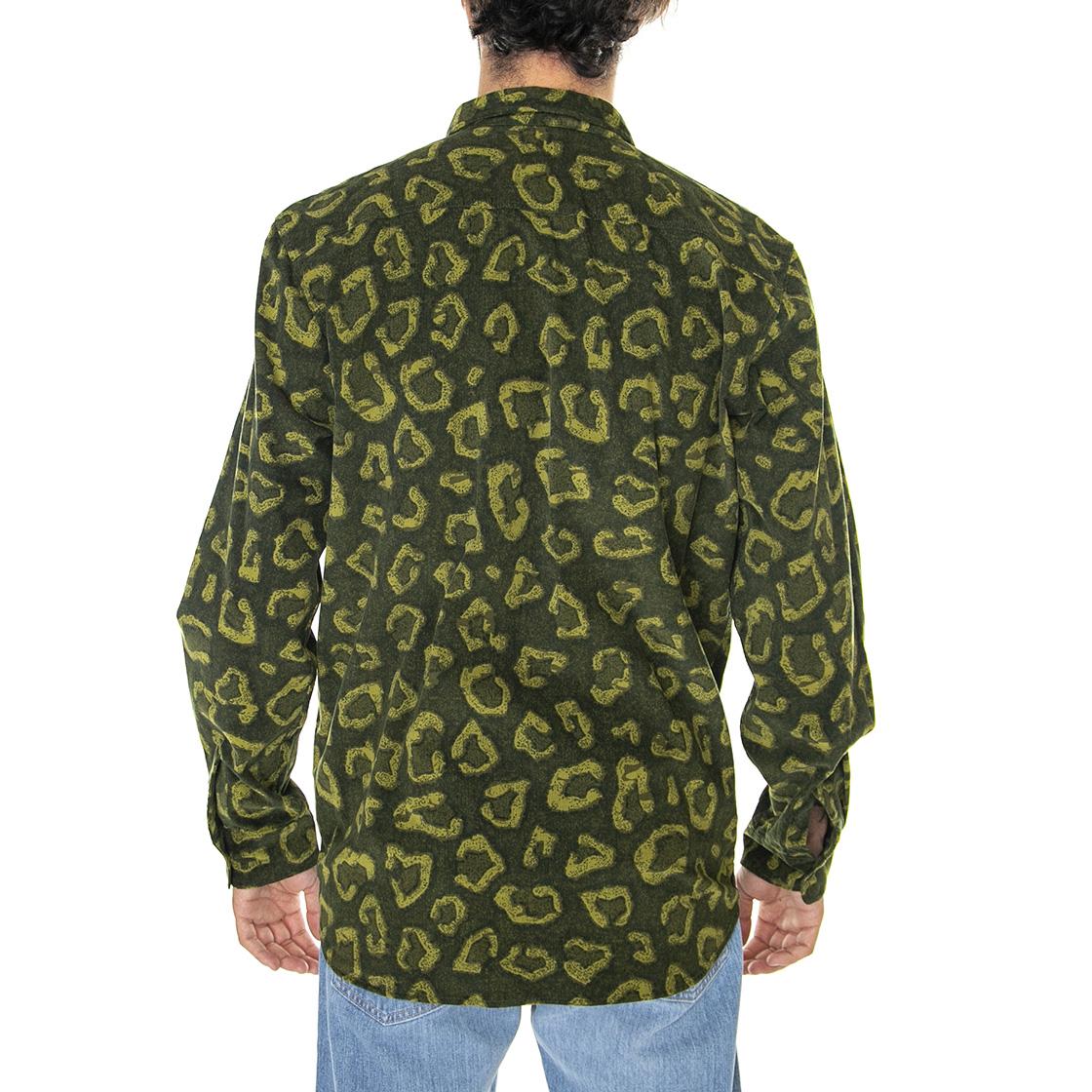 Carter Shirt LS Green Hyo Aop - Camicia Uomo Verde Multicolore I031064.1AX.67.-1AX.67  EDWIN 