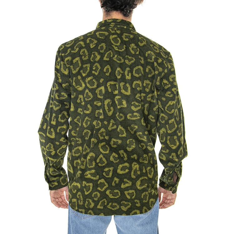 Carter Shirt LS Green Hyo Aop - Camicia Uomo Verde Multicolore I031064.1AX.67.-1AX.67  EDWIN 