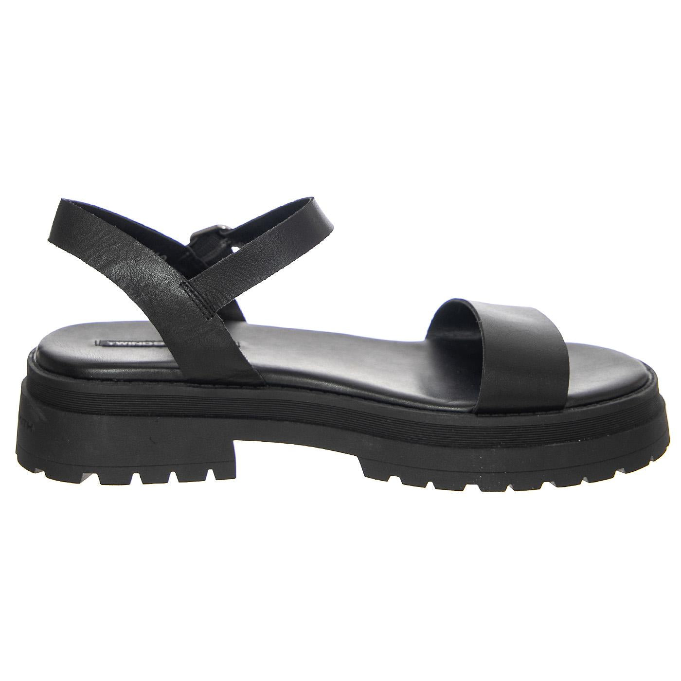 W' Linger Black Pigment Sandals - Sandali Donna Neri WSSLINGER-BLK  WINDSOR SMITH 