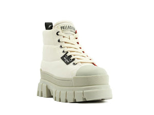 Revolt Boot Overcush Almond Milk - Scarpe Stringate Profilo Alto Donna Bianche PAS98863-175-M  PALLADIUM 