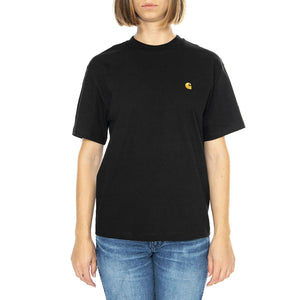 W' S/S Chase T-Shirt Black / Gold - Maglietta Girocollo Donna Nera I033045.00FXX  CARHARTT WIP 