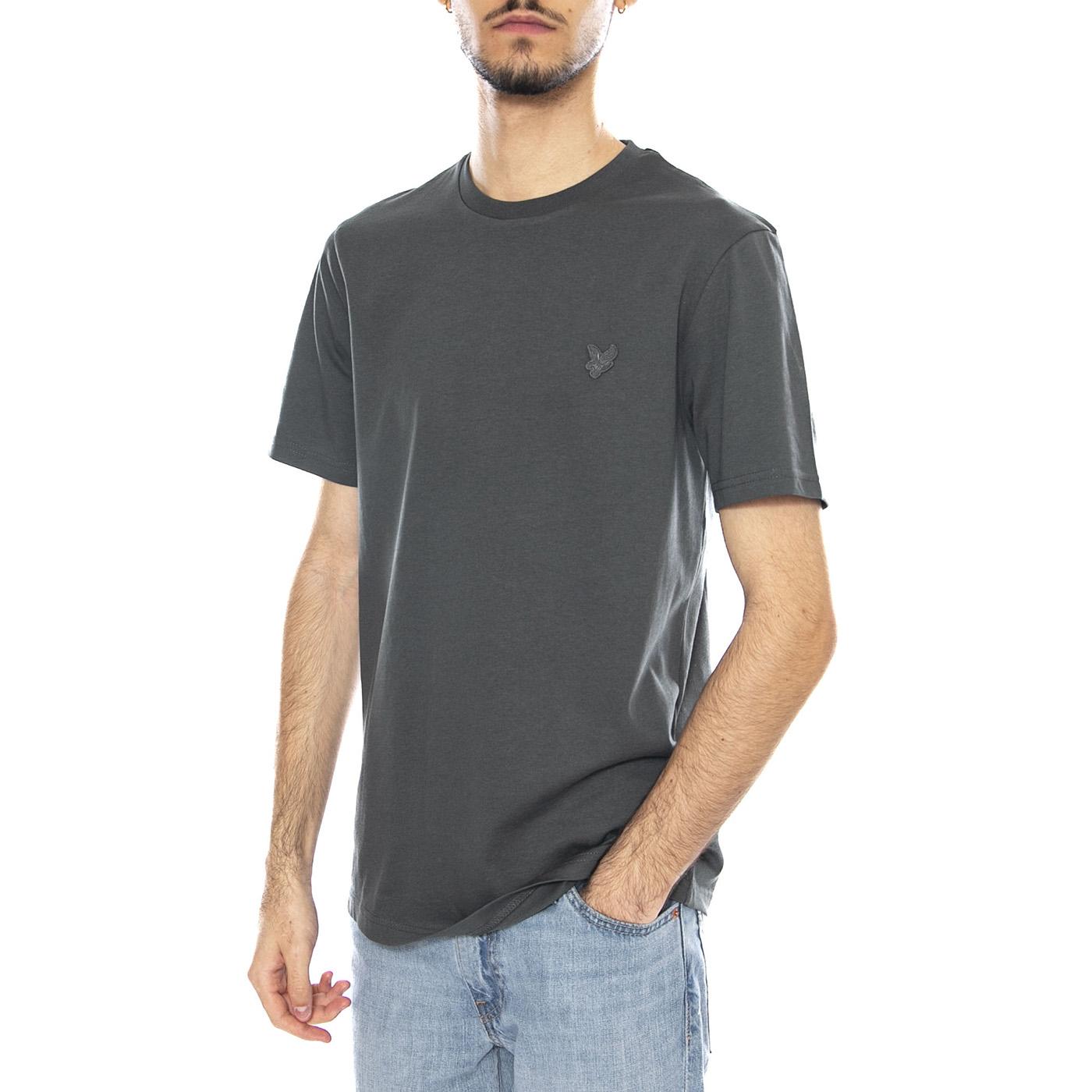 Tonal Eagle Plain T-Shirt Black Water - Maglietta Girocollo Uomo Verde TS400TON-X887 . LYLE & SCOTT 