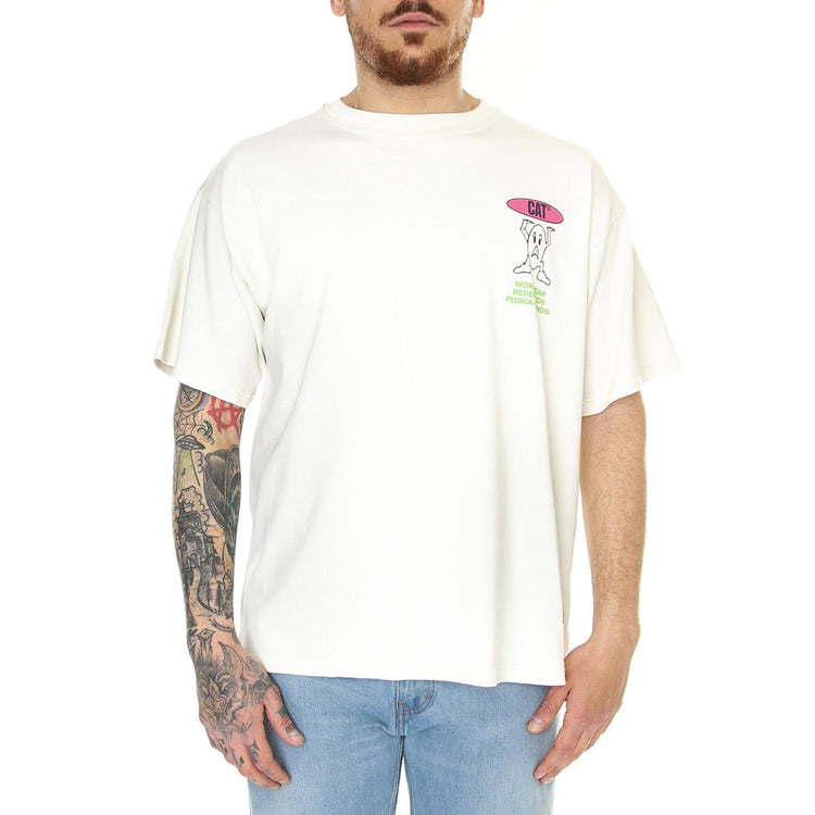 Hard Worker T-Shirt Bone - Maglietta Girocollo Uomo Beige 6010077-11-4300  CAT 