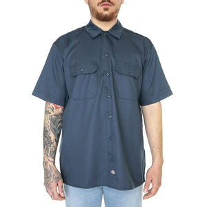 Work Shirt SS Rec Air Force Blue - Camicia Maniche Corte Uomo Blu DK0A4XK7AF01  DICKIES 