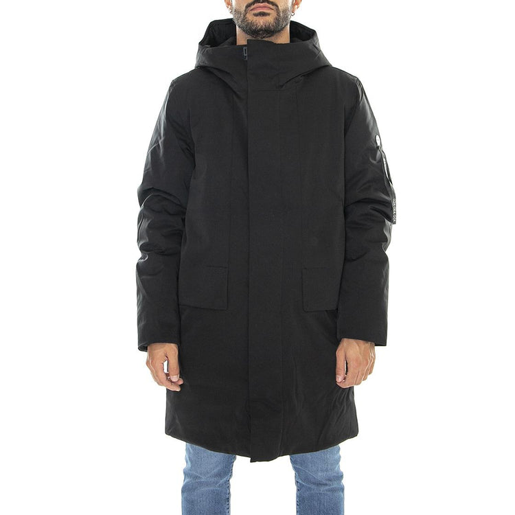 M´s Jacket Franc Black Function Stretch Rec - Giacca Invernale con Cappuccio Uomo Nera 330635-110  ELVINE 