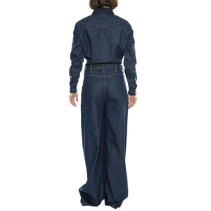 Trousers Coverall Aged Blue - Tuta Denim Jeans Donna Blu 112356439-BLUE  WRANGLER 