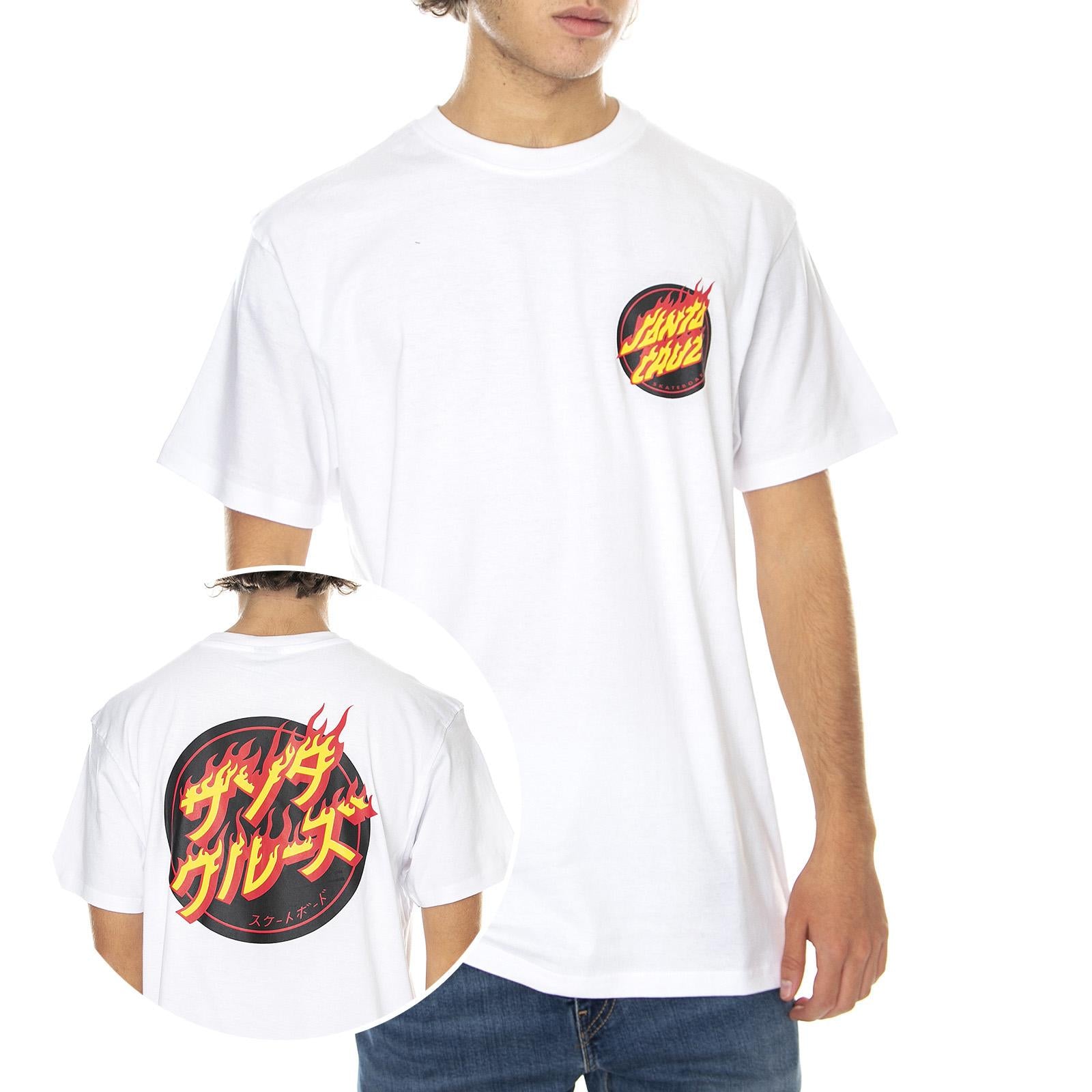  Flaming Japanese Dot White  SANTA CRUZ 