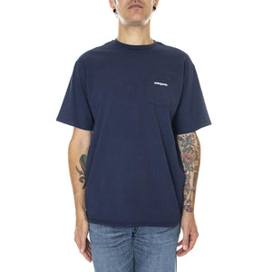 M's Boardshort Logo Pocket Responsibili-Tee Stone Blue - Maglietta Girocollo Uomo Blu 37655-SNBL  PATAGONIA 