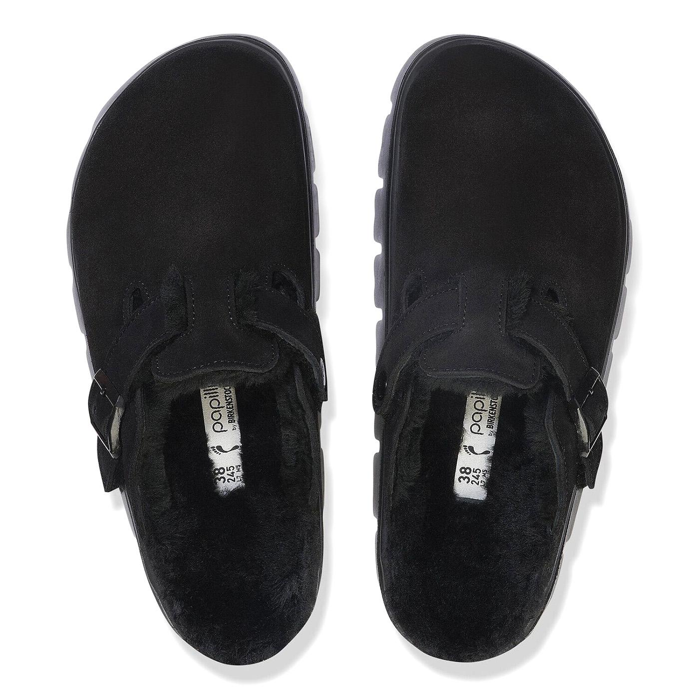 Boston Chunky Shearling - Black - Sabot in Pelle Scamosciata Donna 1028453 . BIRKENSTOCK 