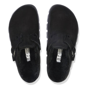 Boston Chunky Shearling - Black - Sabot in Pelle Scamosciata Donna 1028453 . BIRKENSTOCK 