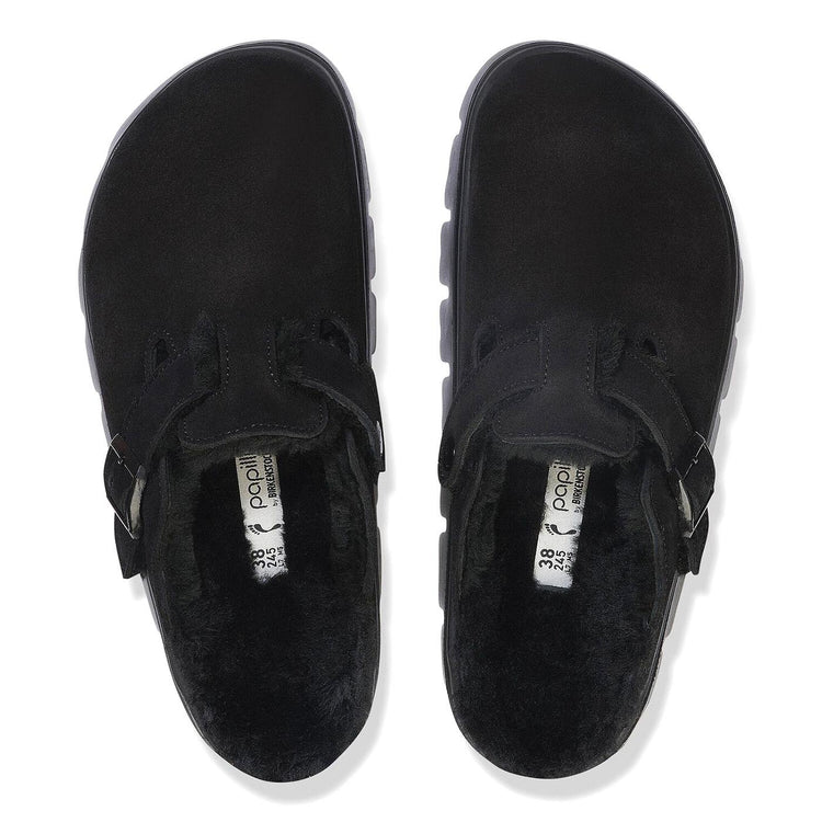 Boston Chunky Shearling - Black - Sabot in Pelle Scamosciata Donna 1028453 . BIRKENSTOCK 