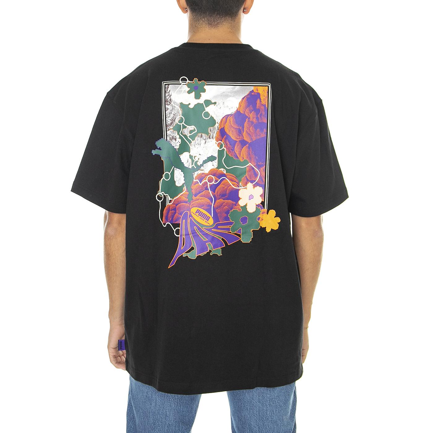 Puma  x P.A.M. Graphic Tee Black - Maglietta Girocollo Uomo Nera 536003-01  PUMA 