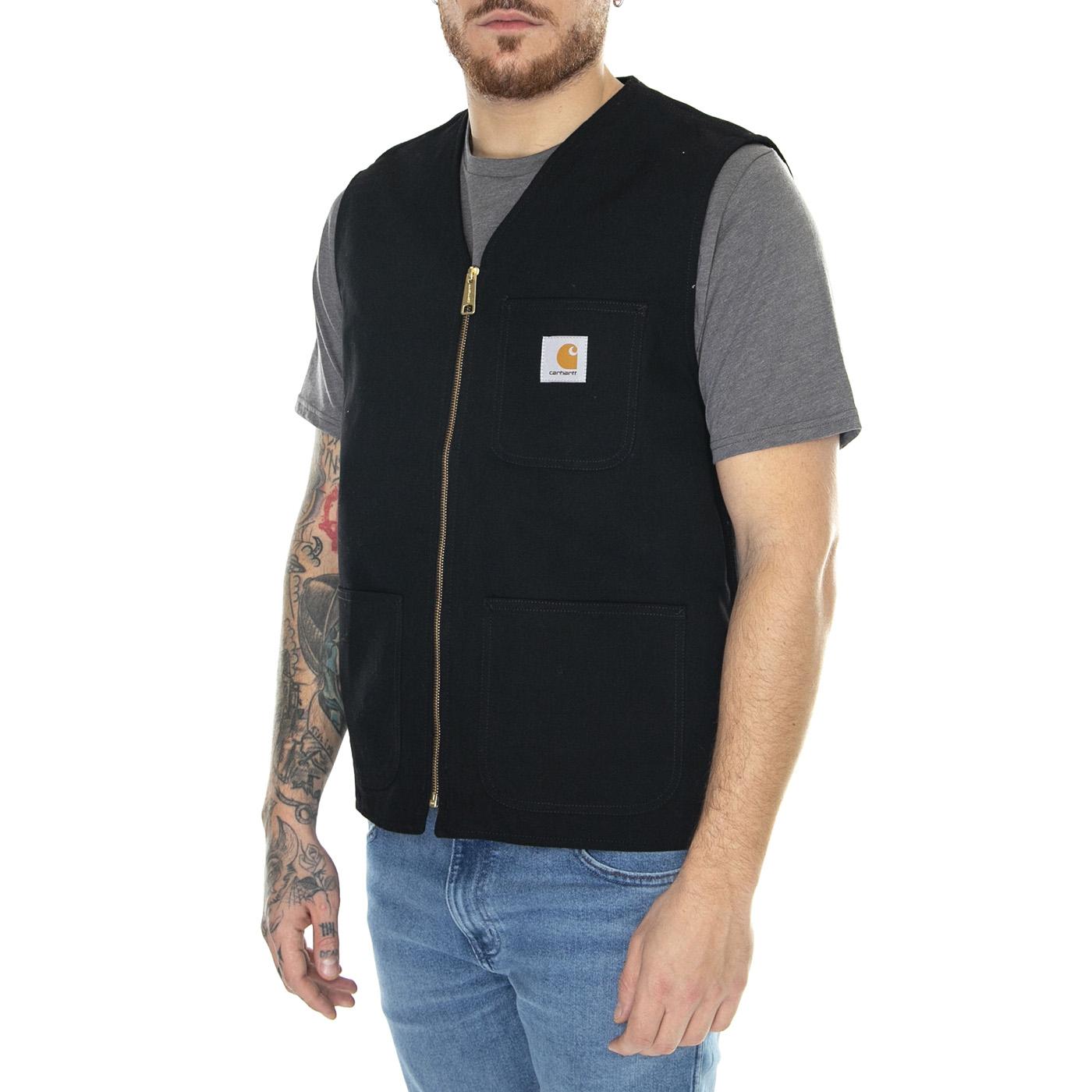 ARBOR VEST BOURBON / AGED CANVAS BLACK - Gilet Uomo Nero I031521.1YH3K . CARHARTT WIP 