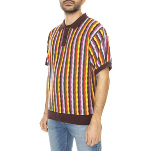 Surface Polo Sweater SS Sepia Multi - Polo in Maglia Uomo Multicolore 151000069-SEP  OBEY 