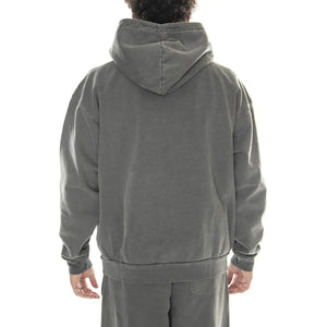 M' Lowercase Pigment Hood Fleece Digital Black - Felpa con Cappuccio Uomo Grigia 112470194-DIB  OBEY 