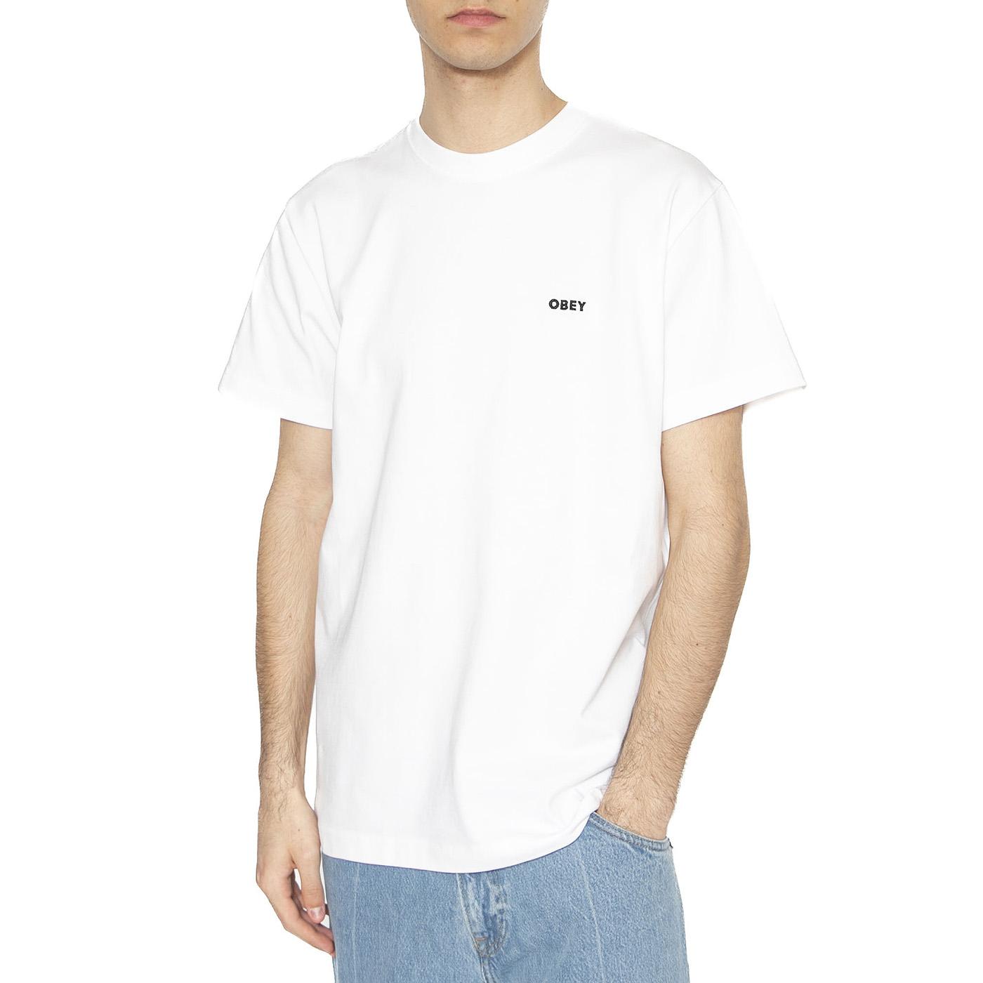 Established Works Bold Tee SS White - Maglietta Girocollo Uomo Bianca 131080365-WHT  OBEY 