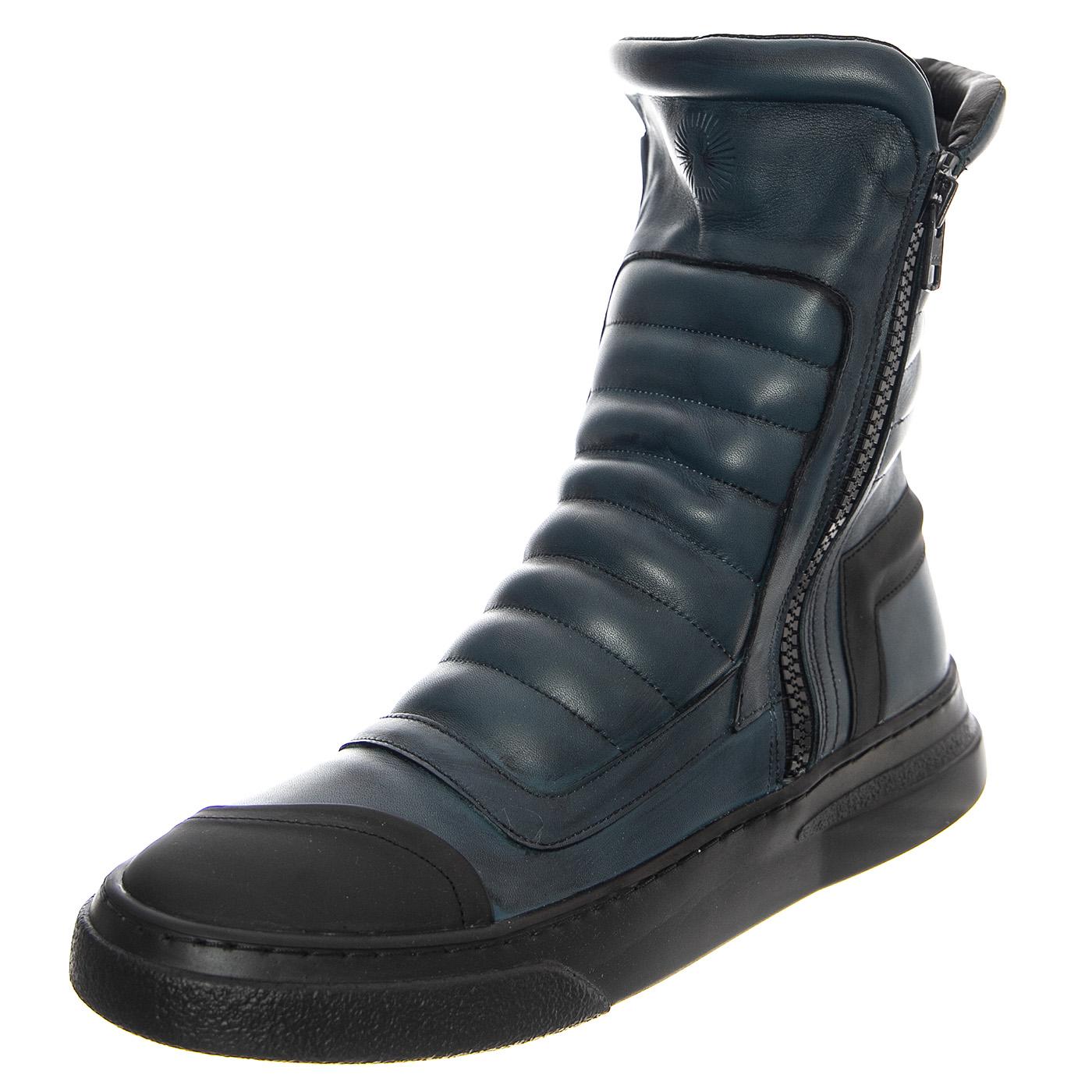 M' Moto Nappa Ottanio Black Sole - Stivali Uomo Blu BOMMOTO-NAPPA.OTT  BRUNO BORDESE 