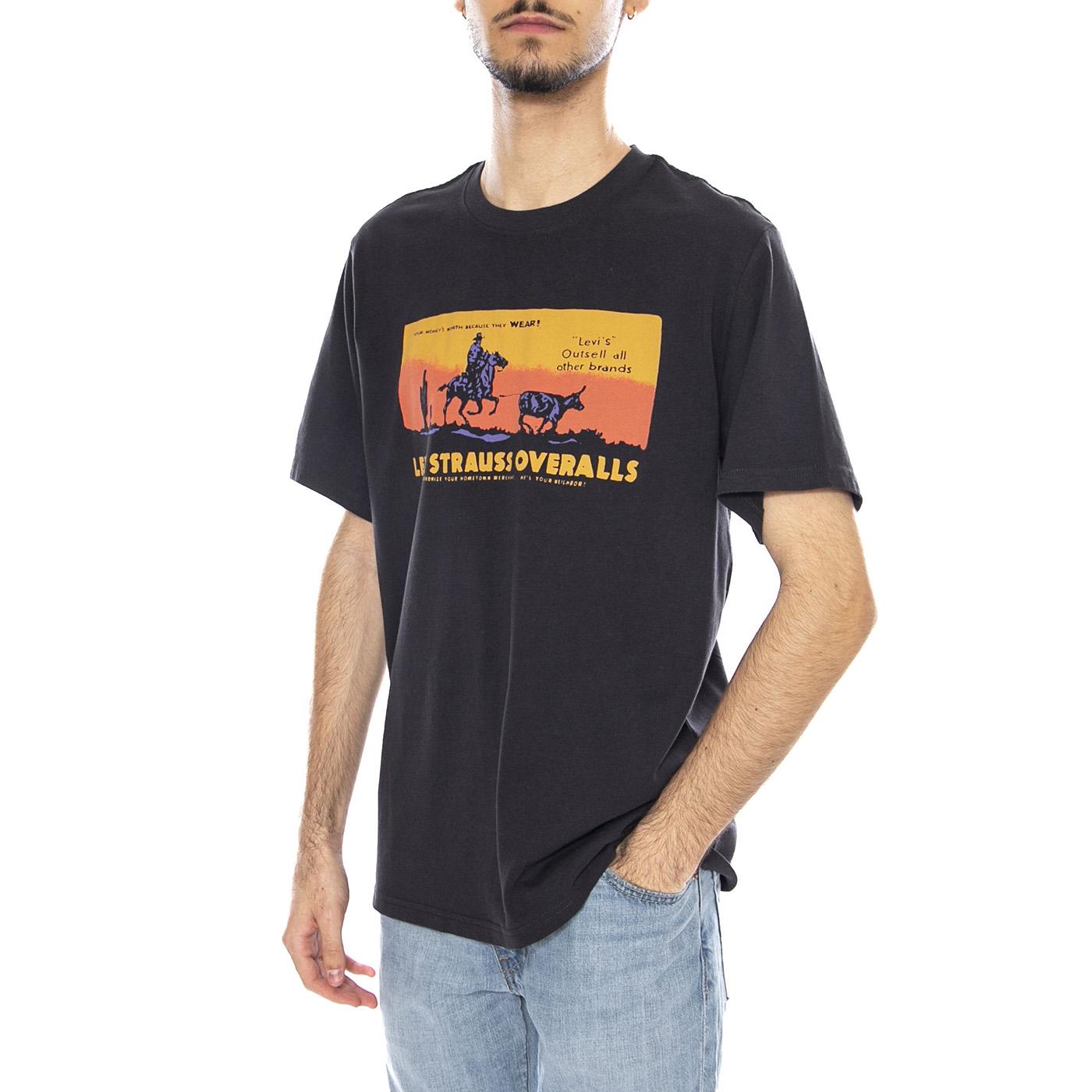 Levi's® Men's Relaxed Short Sleeve Graphic T-Shirt - Maglietta Girocollo Uomo Nera 16143-1864 . LEVIS 