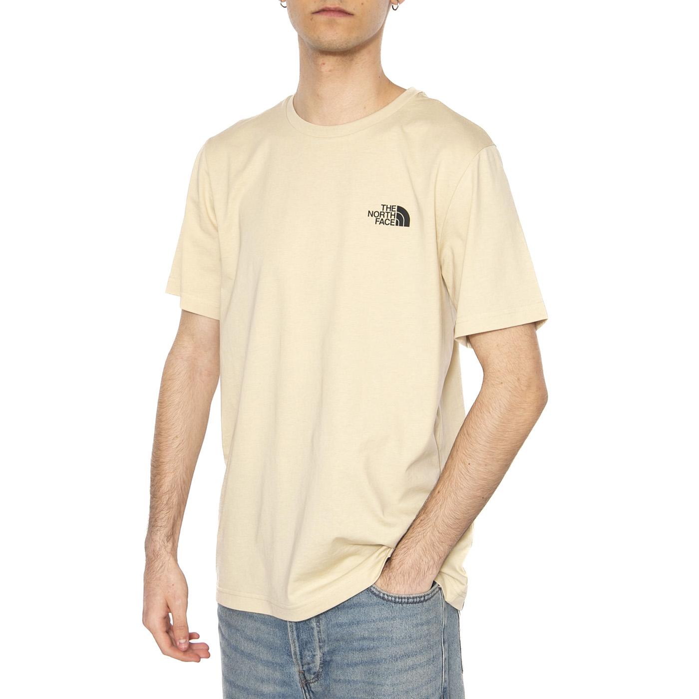 Men's S/S Simple Dome Tee - Maglietta Girocollo Uomo Beige NF0A87NG3X41  THE NORTH FACE 