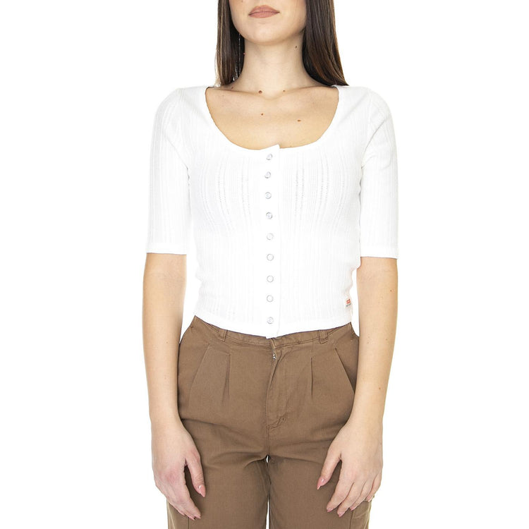 Dry Goods Pointelle Top - Top Donna Bianco A4769-0001  LEVIS 