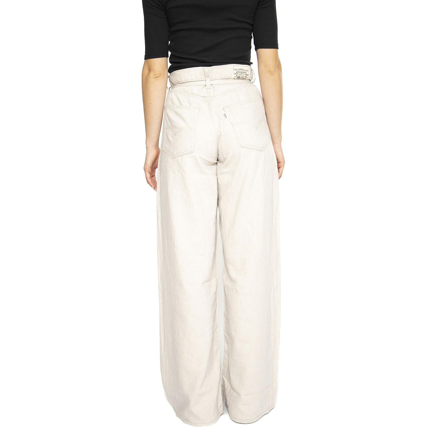 XL Straight Crystal Gray Linen - Pantaloni Donna Beige A8701-0018  LEVIS 