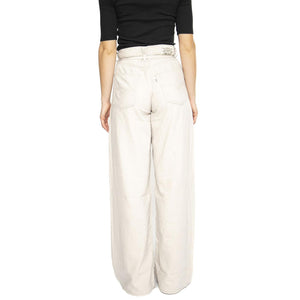 XL Straight Crystal Gray Linen - Pantaloni Donna Beige A8701-0018  LEVIS 