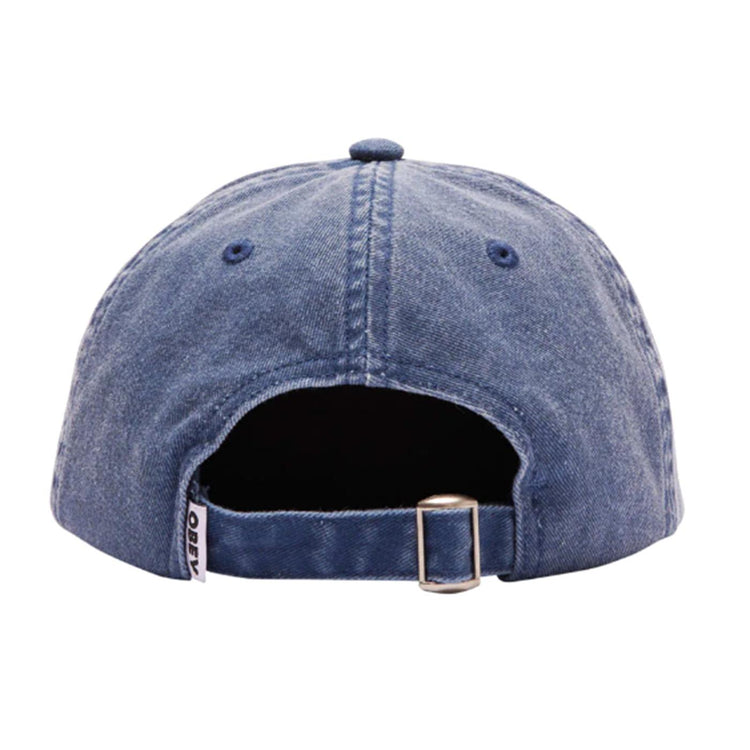 Pigment Lowercase 6 Panel Strapback Pigment Navy - Cappellino con Visiera Blu 100580367-NVY  OBEY 