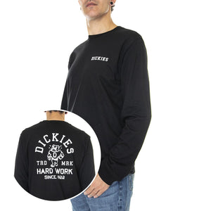 Cleveland Tee LS Black - Maglietta Girocollo Maniche Lunghe Uomo Nera DK0A4Y1OBLK1  DICKIES 