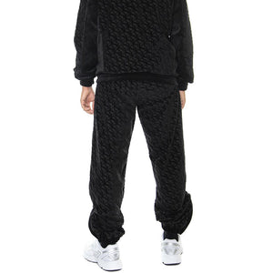 Monogram Devorée Velours Trackpants 01 Black - Pantaloni Jogging Uomo Neri 6004549/222  SEAN JOHN 