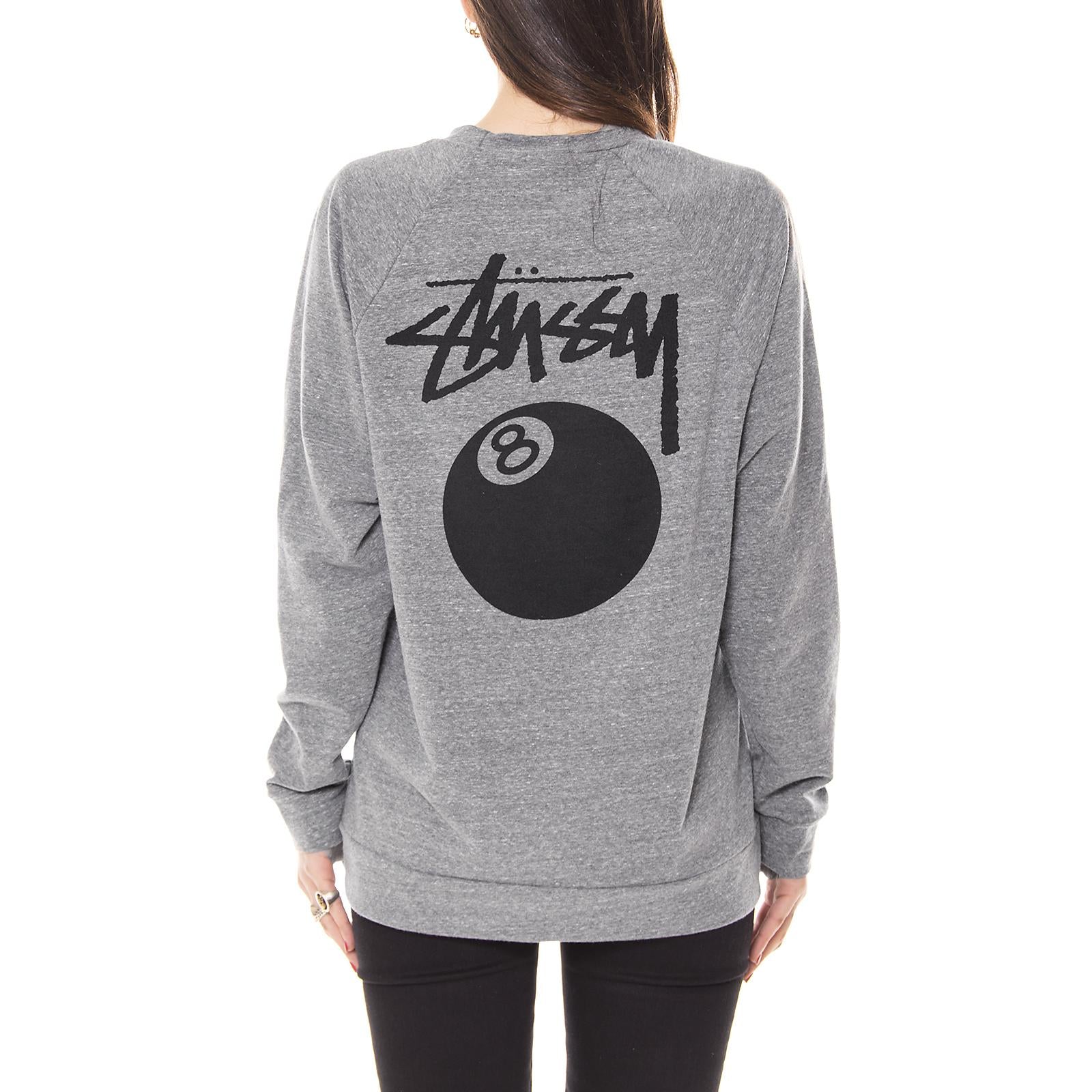 8 BALL CREW GREY HEATHER 2911068-GREY HEATHER  STUSSY 