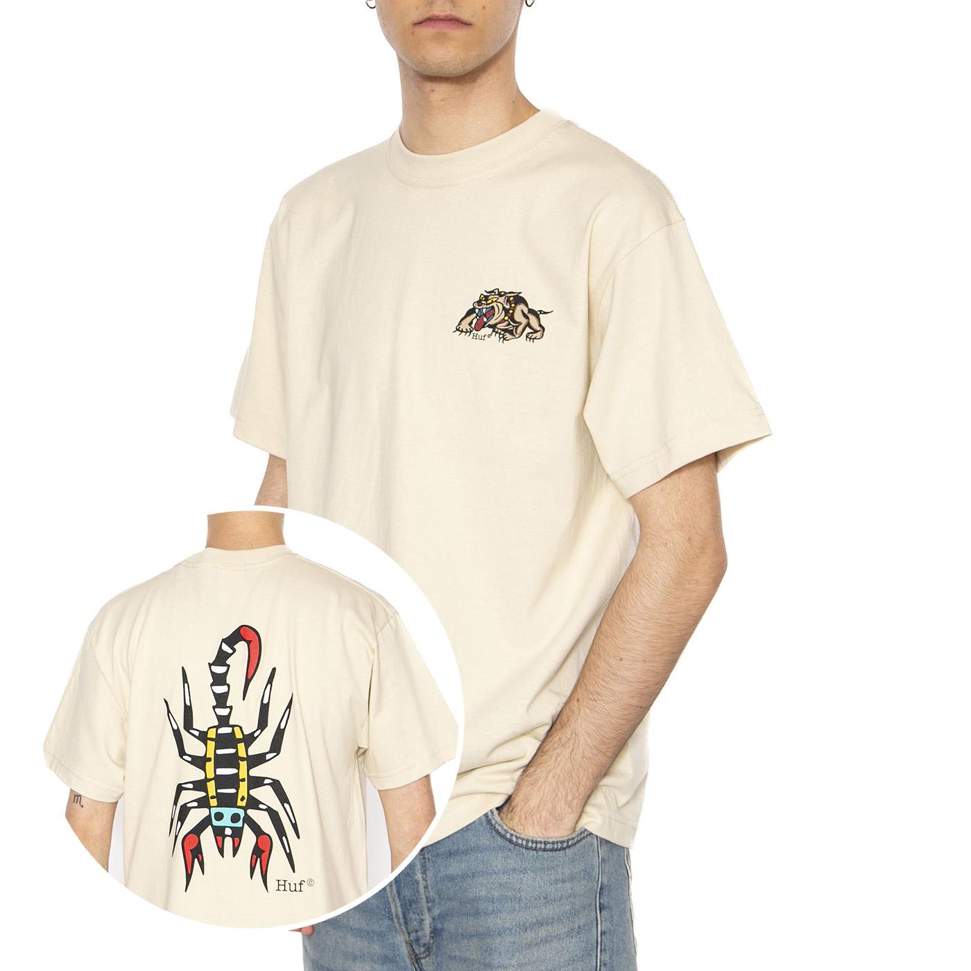 Bledsoe S/S Tee Beige - Maglietta Girocollo Uomo Beige TS02352-STONE  HUF 