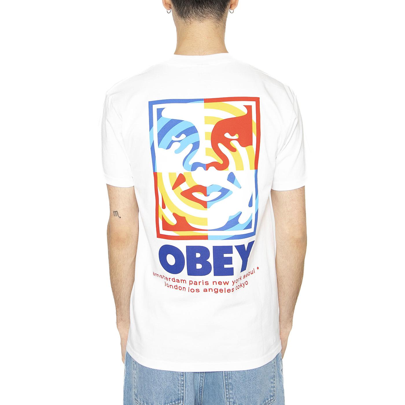 Obey Target Icon Tee White - Maglietta Girocollo Uomo Bianca 165264065-WHT  OBEY 