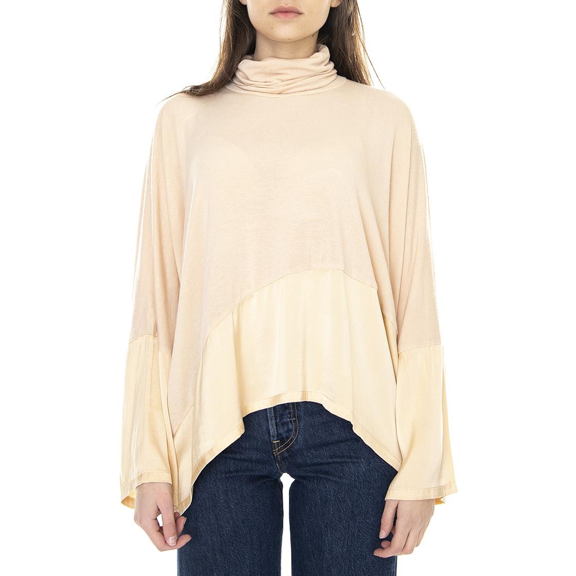 021SD64005 - Maglietta Dolcevita Collo Alto Donna Nocciola 021SD64005 -S3350  ALESSIA SANTI 