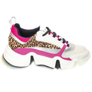 City - Scarpe Stringate Profilo Basso Donna Bianche / Multicolore SMPCITY SOUL-WHTMLT  STEVE MADDEN 